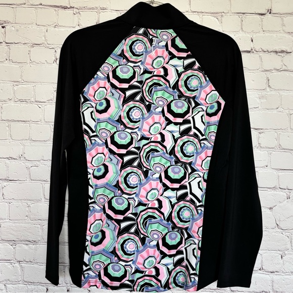 RLX Ralph Lauren Long Sleeve Black Printed Golf/Tennis Polo Performance Shirt--S - Picture 9 of 16